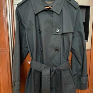 Coach Black Double-Breasted Trench Coat